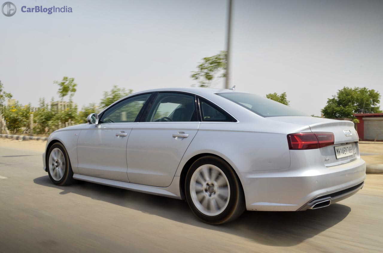 Audi A6 Matrix 35 Tdi Test Drive Review Images Rear Angle Action Shot Carblogindia 8759