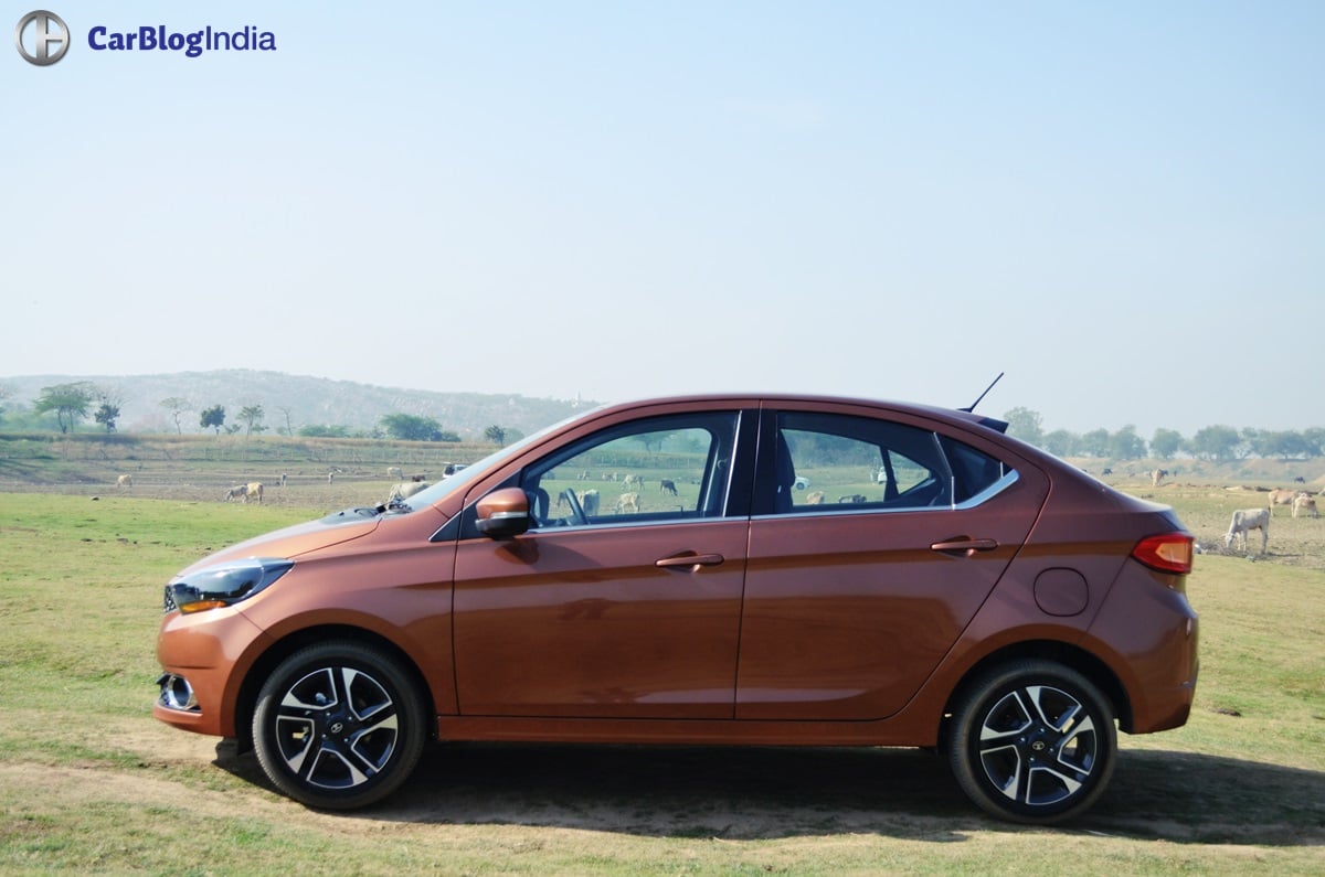 Tata Tigor Test Drive Review Side Profile - CarBlogIndia