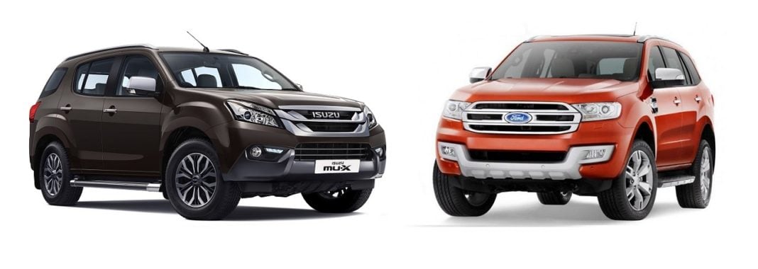 Comparison Isuzu Mu X Vs Ford Endeavour Car Blog India