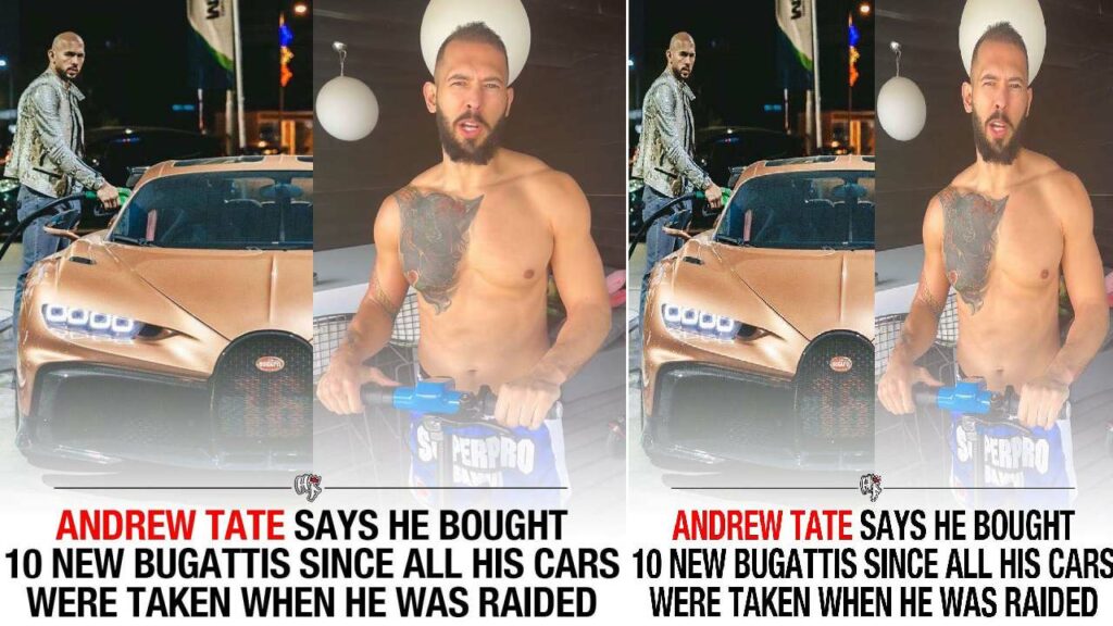 Andrew Tate Buys 10 Bugattis To Replace Seized Cars Car Blog India