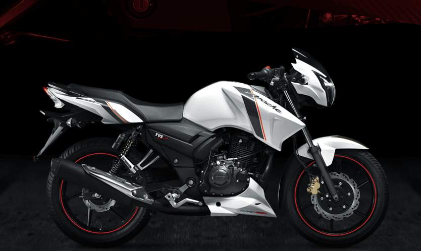 tvs apache rtr 160 old model on road price