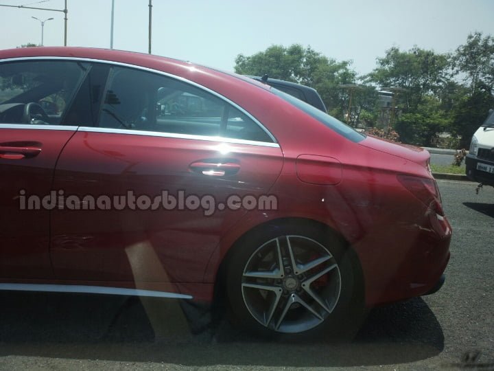 Mercedes cla 45 amg spied in india rear