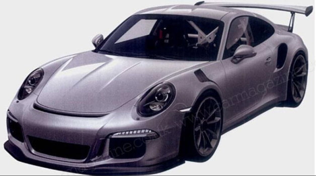 Porsche 911 gt3 rs patent photo