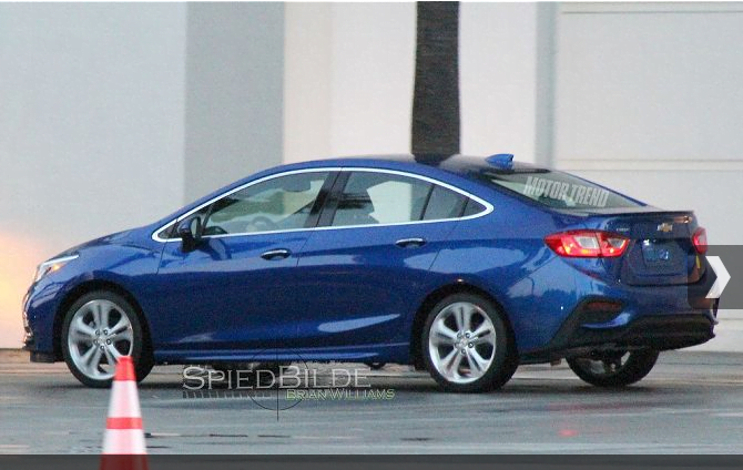 New model chevrolet cruze pics side blue