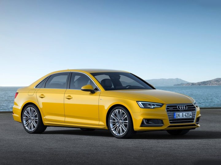 New Model 2016 Audi A4 India yellow front angle