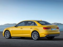 Audi a4 2016 yellow rear angle pics