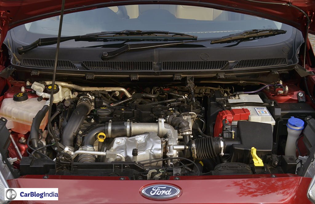 The engine of a ford aspire #10