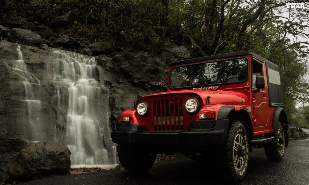 Mahindra thar facelift red 3