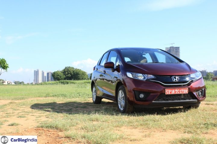 2015 honda jazz crimson red front angle