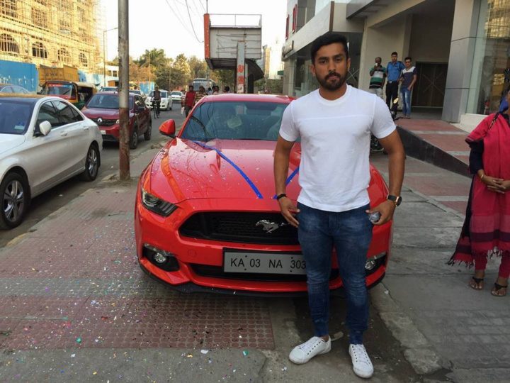 Cars of Indian Cricketers Karun Nair Ford Mustang