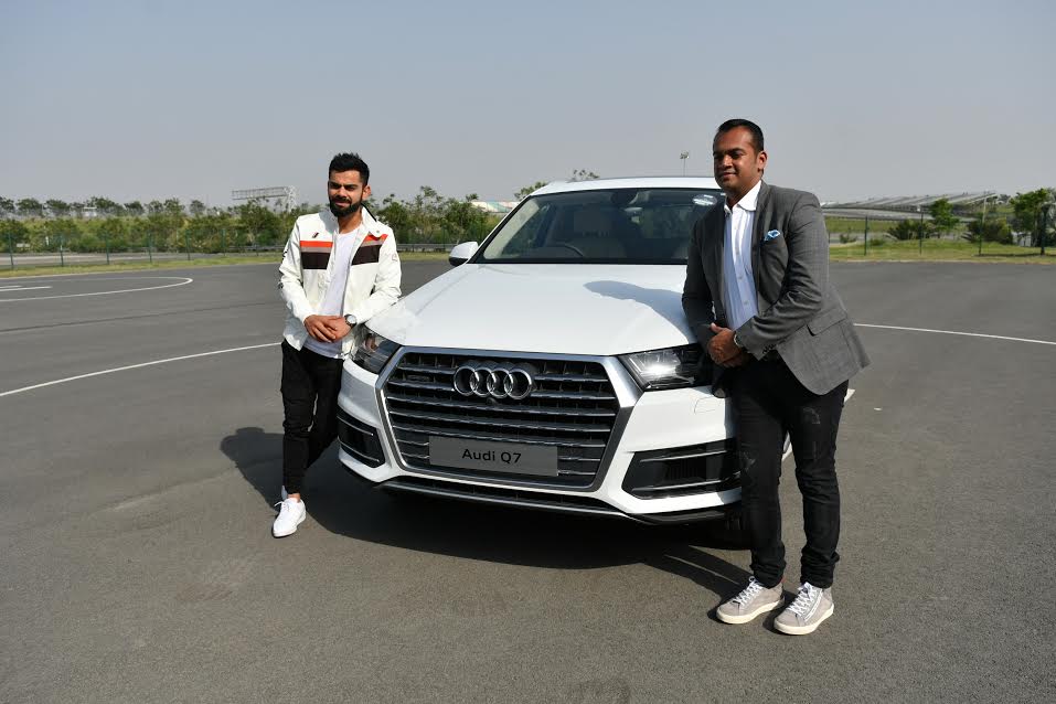 Virat Kohli with Audi Q7