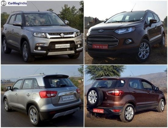 Maruti Vitara Brezza vs Ford EcoSport >> Compare Price, Mileage, Specs