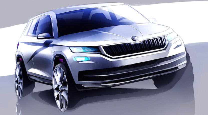 skoda kodiaq 7 seater suv-front-angle-images - CarBlogIndia