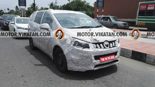 mahindra-mpv-spy-shots-front