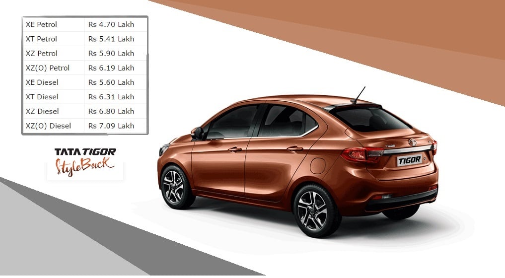 Tata Tigor Price, Specifications, Mileage, Interior, Exterior, Features ...