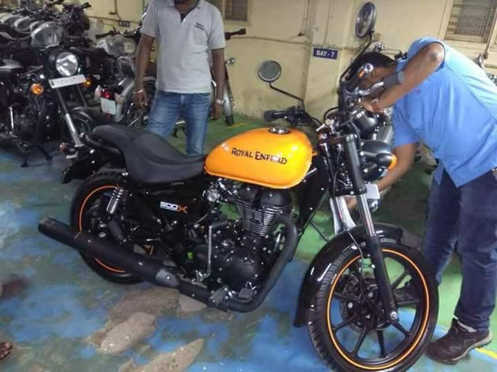 Royal Enfield Thunderbird 500x Images Yellow Colour Side Profile