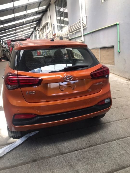 2018 Hyundai I20 Facelift Flame Orange Rear Image