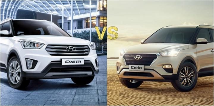 hyundai creta facelift vs creta front profile