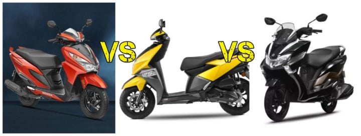 Suzuki Burgman Street Vs TVS Ntorq Vs Grazia