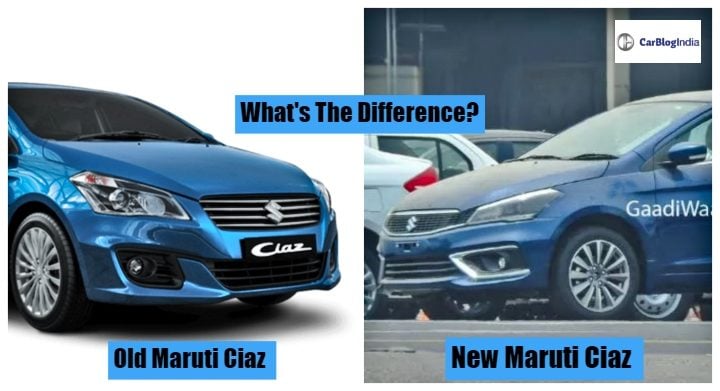 Maruti ciaz 2018 vs old ciaz front image