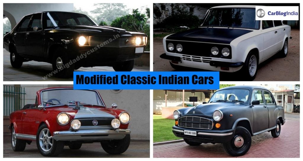 Modified classic Indian cars- Contessa, Ambassador, Padmini and 118 NE