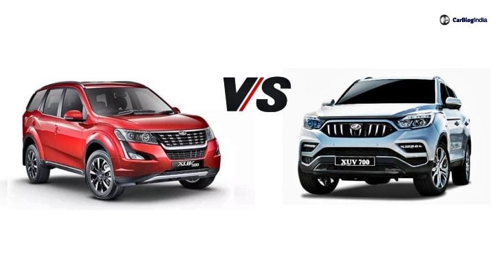 mahindra xuv 700 vs mahindra xuv 500 social image