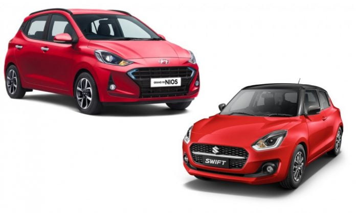 2021 Maruti Suzuki Swift vs Hyundai Grand i10 Nios – Prices, Features ...