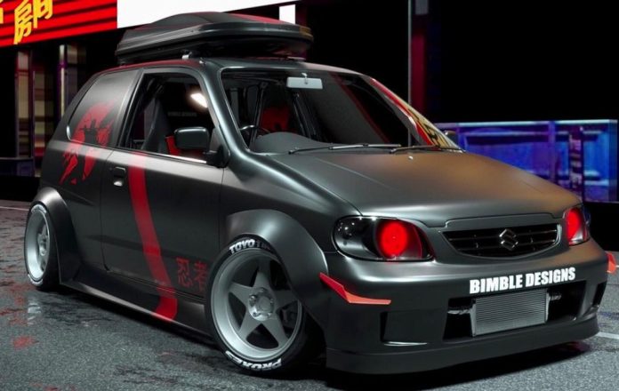 Here is The Craziest Wide Body Modified Maruti Alto You’ll Ever See