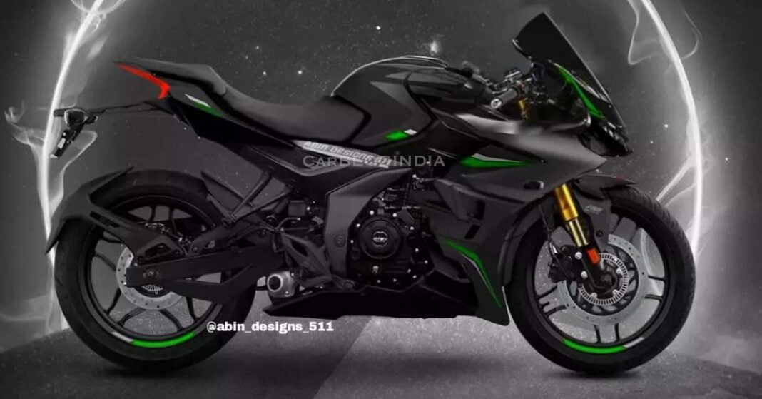 Next Gen Bajaj Pulsar RS200 Concept Is A Stunner Car Blog India   Next Gen Bajaj Pulsar Rs200 Black Green 1068x559 