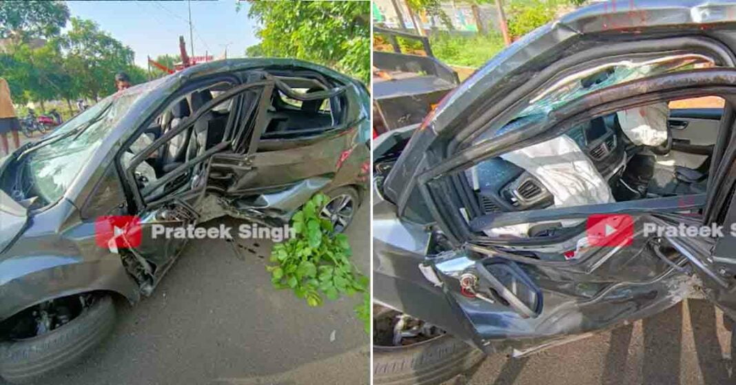 Tata Altroz Bent From Middle in Latest Accident- SHOCKING » Car Blog India