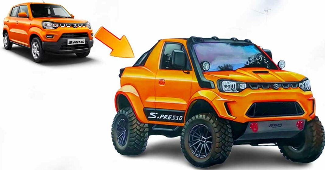 Maruti SPresso Reimagined in 2seater Offroader Version » Car Blog India