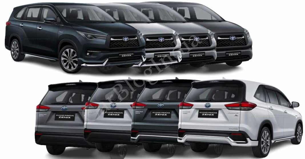 Next Gen Toyota Innova Zenix Visualized In 4 Colours Car Blog India   2023 Toyota Innova Zenix Colours 1068x559 