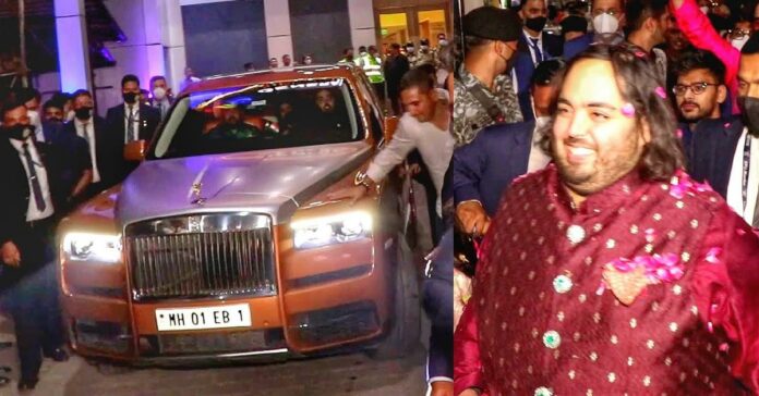 Anant Ambani Seen in Rolls Royce Cullinan Covered in Rose Petals » Car ...