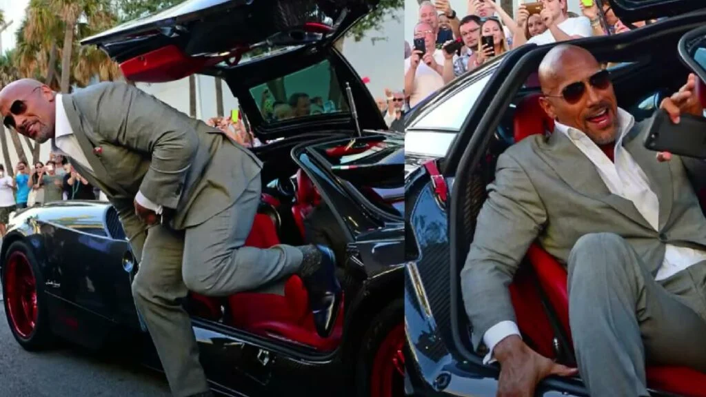 Dwayne The Rock Johnson with his Pagani Huayra