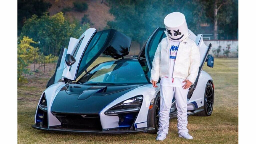 Marshmello with His Mclarne Senna