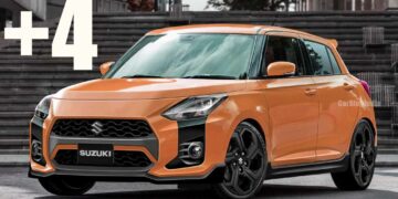 2024 Next-Gen Maruti Swift Front Three Quarters Rendering