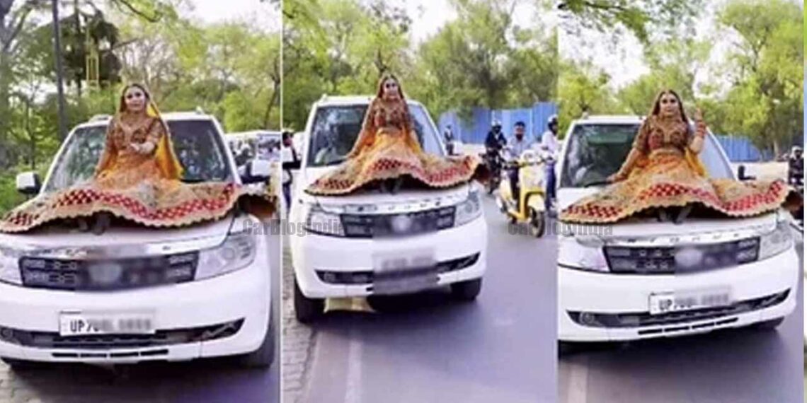 bride tata safari bonnet prayagraj