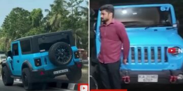 Mahindra Thar Owner Performs Stunts on Road