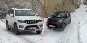 mahindra scorpio n 4x4 maruti s-presso snow