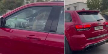 MS Dhoni in Jeep Grand Cherokee