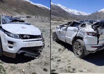 range rover accident ladakh