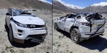 range rover accident ladakh