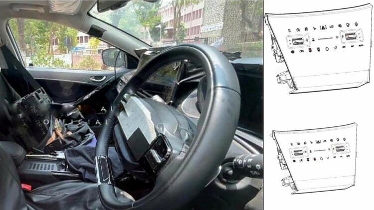 Tata Nexon Facelift Touch Panel Hvac Patent Leak