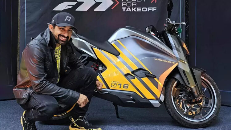 Rannvijay Singha Ultraviolette F77 Electric Bike