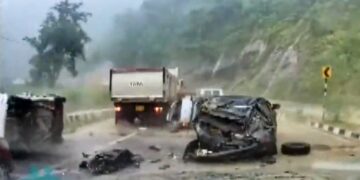 New Dashcam Footage Captures Massive Boulder Hitting Tata Harrier