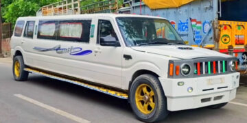 modified mahindra scorpio limousine