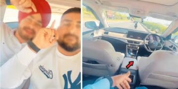 People Sit in Back Seat of Mahindra XUV700 Car Drives Itself