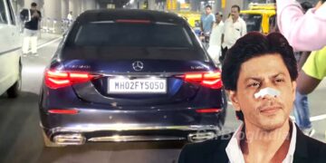 shah rukh khan nose-injury-mercedes maybach s580 srk accident