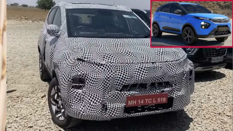 2023 Tata Nexon Facelift Seen With Multi Tier Headlamps Car Blog India