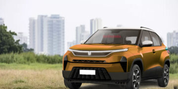 tata punch ev front three quarters rendering